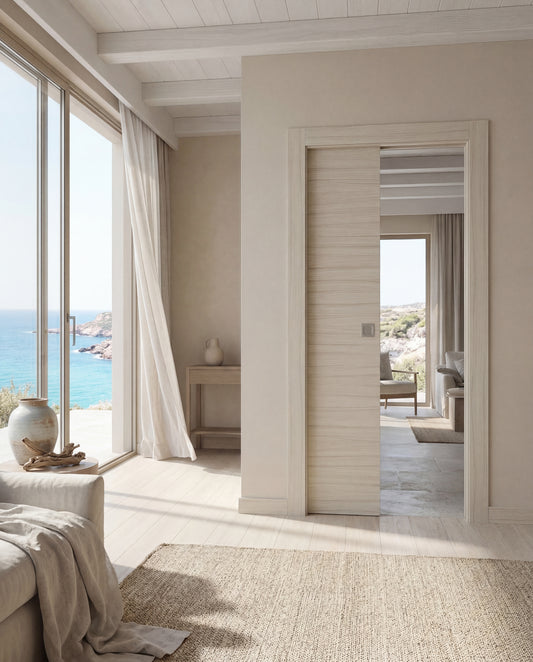 Porta Scorrevole in legno Palissandro White