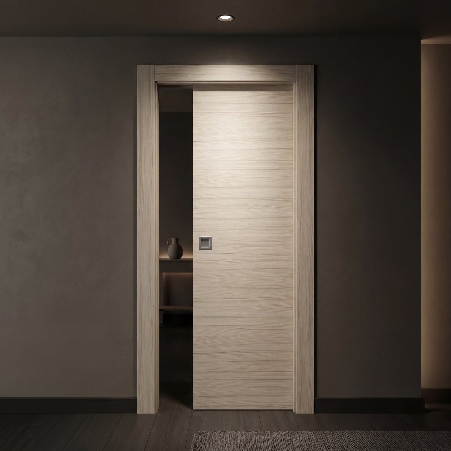 Porta Scorrevole in legno Palissandro White