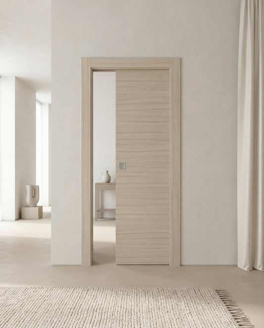 Porta Scorrevole in legno Palissandro White