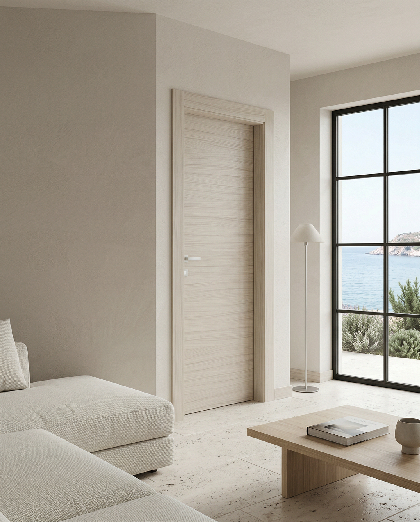 Porta Battente in legno Palissandro White