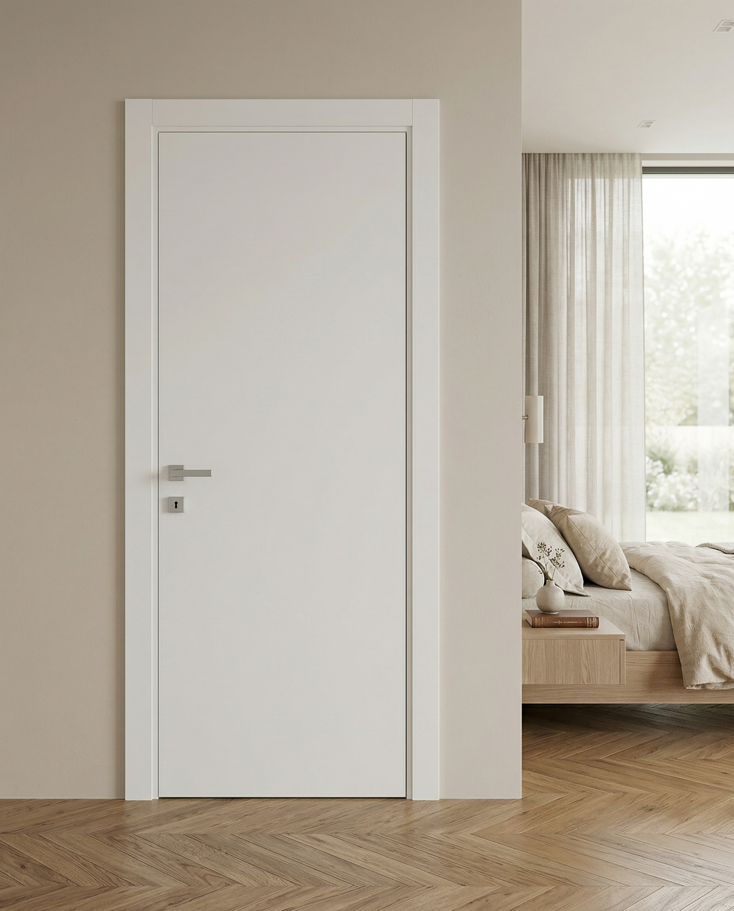 Porta Battente in MDF Bianca