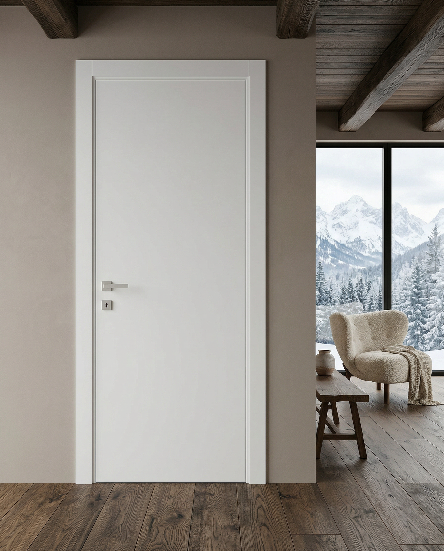 Porta Battente in MDF Bianca