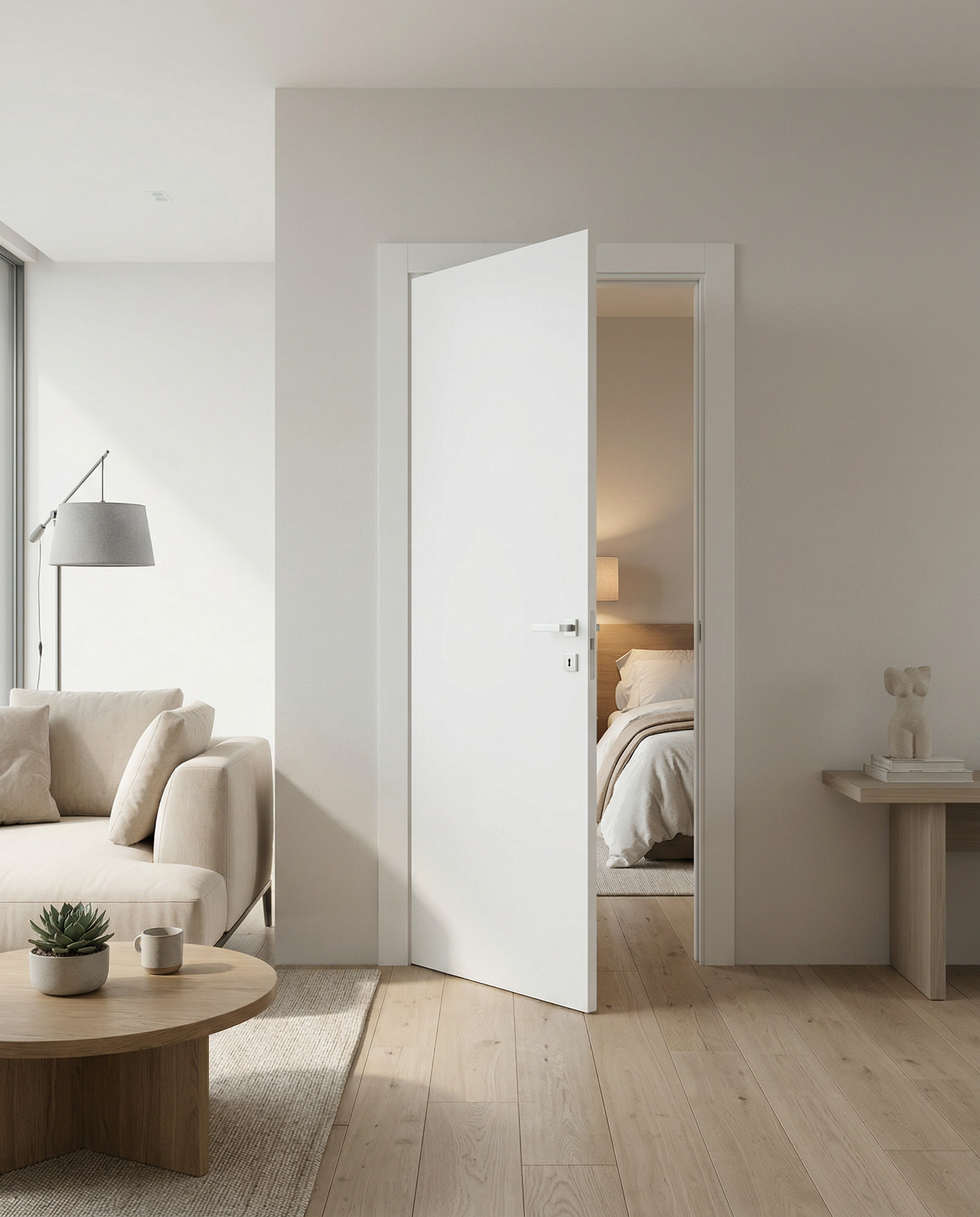 Porta Battente in MDF Bianca
