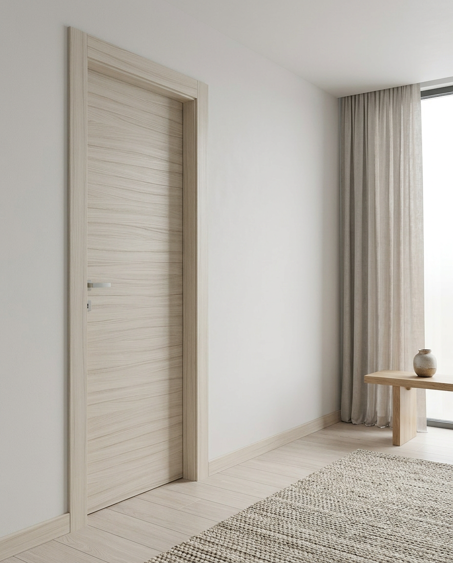Porta Battente in legno Palissandro White