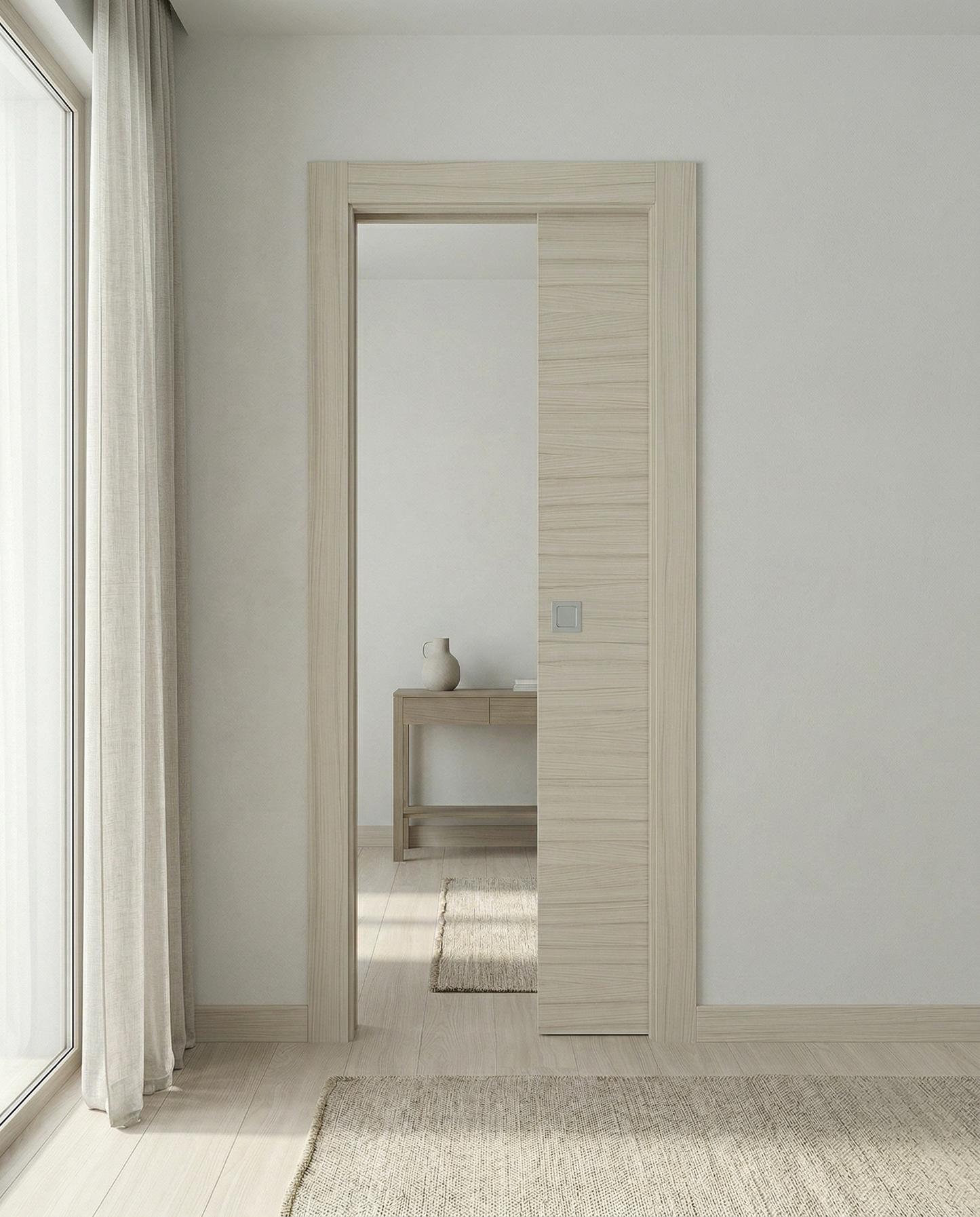 Porta Scorrevole in legno Palissandro White